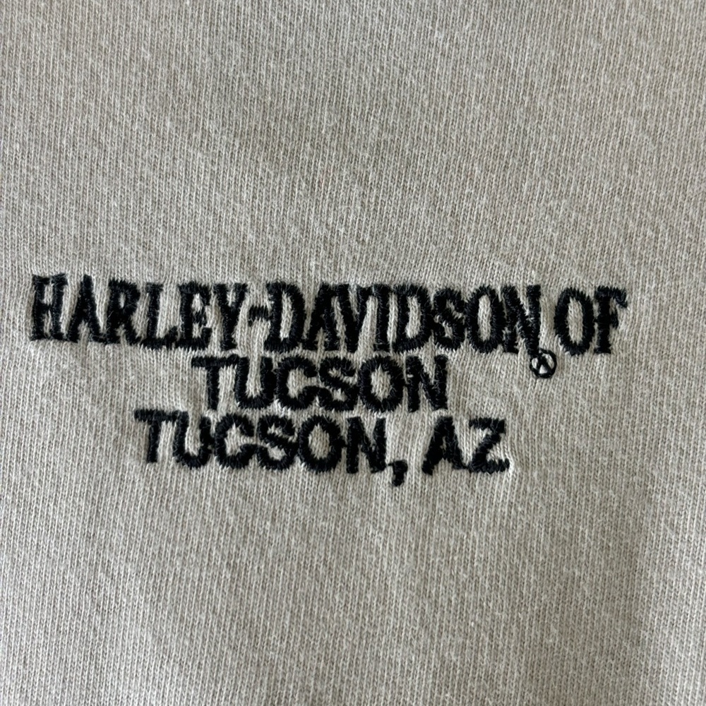 Harley Davidson Men’s Polo Shirt 3XL Cream Tucson Arizona Embroidered Bikercore